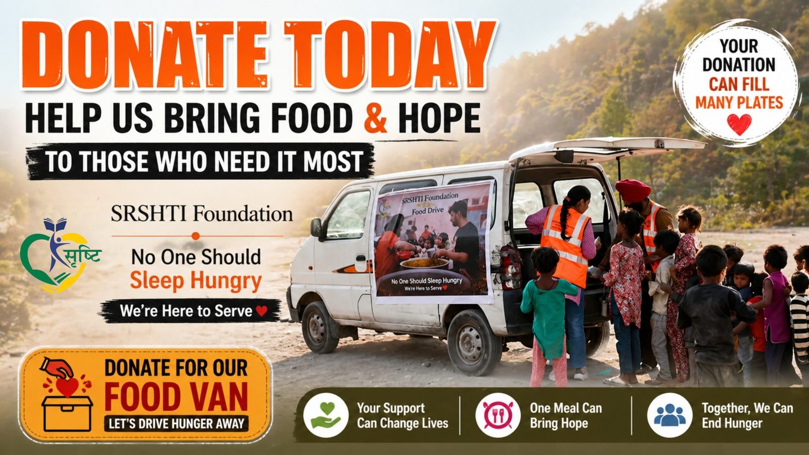 Lifeline on Wheels: SRSHTI Food Van Campaign