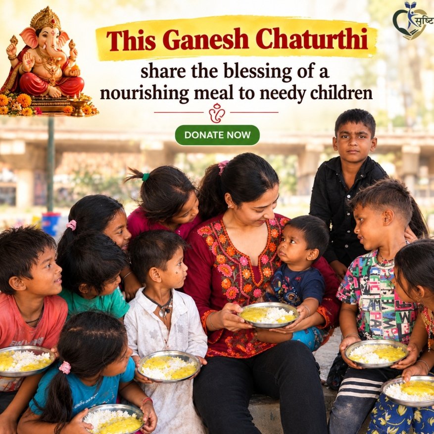 This Ganesh Chaturthi, Donate Food to Hungry Children